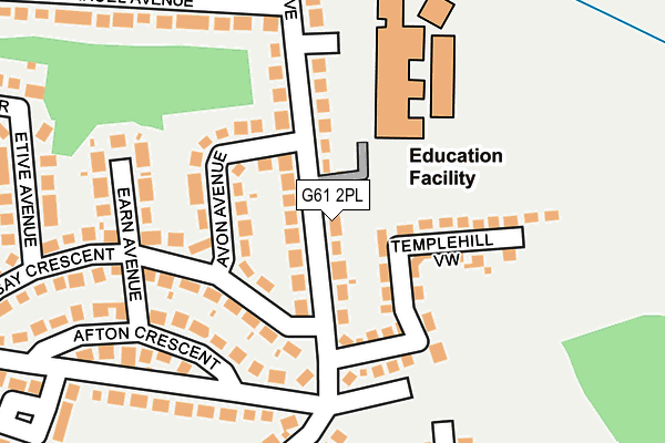 G61 2PL map - OS OpenMap – Local (Ordnance Survey)