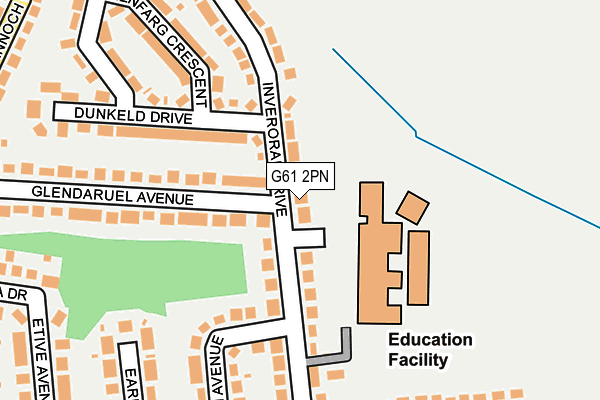 G61 2PN map - OS OpenMap – Local (Ordnance Survey)