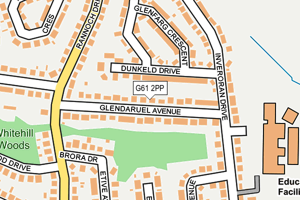 G61 2PP map - OS OpenMap – Local (Ordnance Survey)