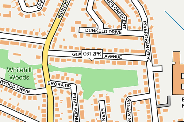 G61 2PR map - OS OpenMap – Local (Ordnance Survey)