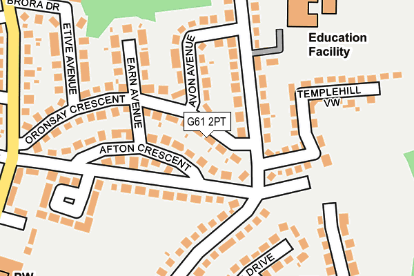 G61 2PT map - OS OpenMap – Local (Ordnance Survey)