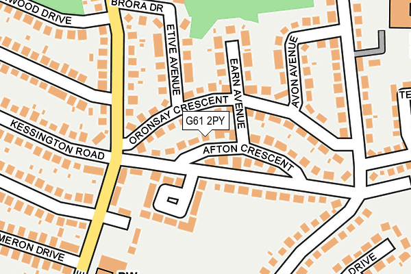 G61 2PY map - OS OpenMap – Local (Ordnance Survey)