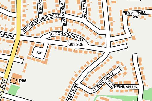 G61 2QB map - OS OpenMap – Local (Ordnance Survey)