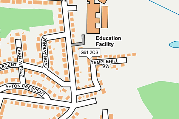 G61 2QS map - OS OpenMap – Local (Ordnance Survey)