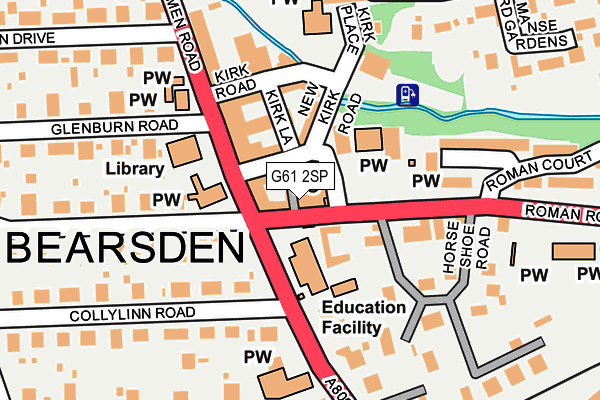 G61 2SP map - OS OpenMap – Local (Ordnance Survey)