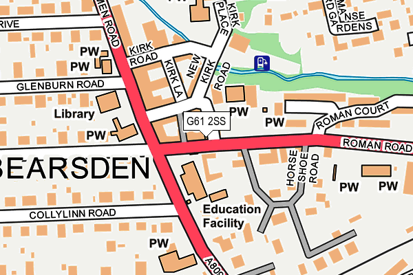 G61 2SS map - OS OpenMap – Local (Ordnance Survey)