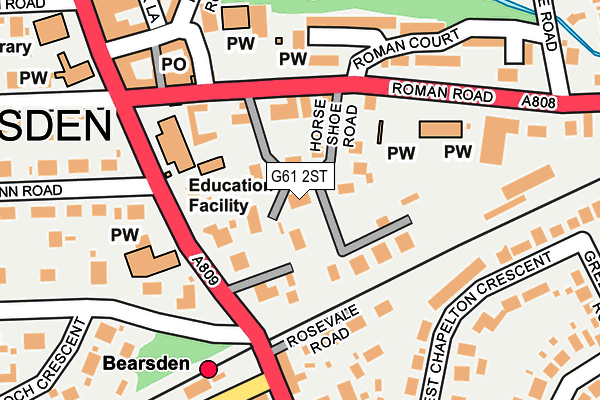 G61 2ST map - OS OpenMap – Local (Ordnance Survey)