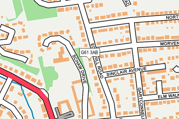 G61 3AB map - OS OpenMap – Local (Ordnance Survey)