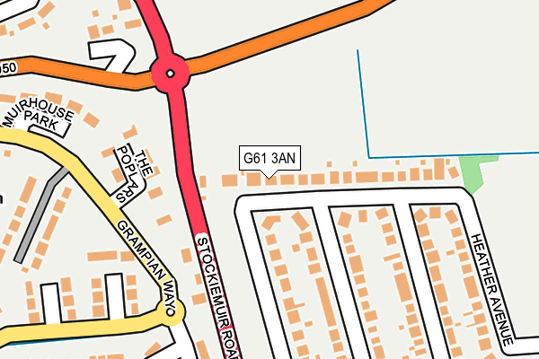 G61 3AN map - OS OpenMap – Local (Ordnance Survey)