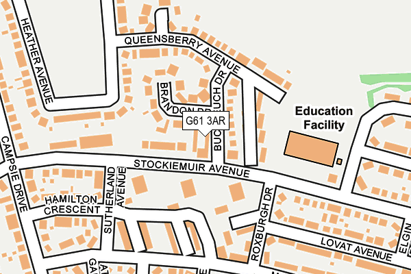 G61 3AR map - OS OpenMap – Local (Ordnance Survey)