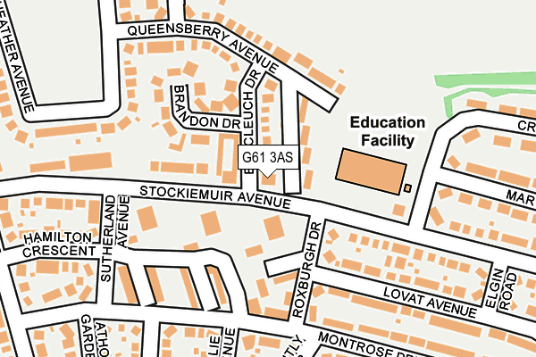 G61 3AS map - OS OpenMap – Local (Ordnance Survey)