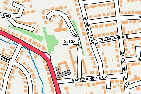 G61 3AT map - OS OpenMap – Local (Ordnance Survey)