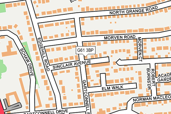 G61 3BP map - OS OpenMap – Local (Ordnance Survey)