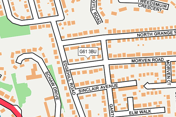 G61 3BU map - OS OpenMap – Local (Ordnance Survey)