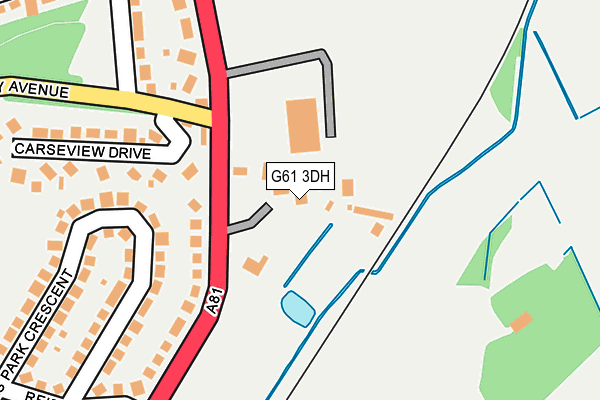 G61 3DH map - OS OpenMap – Local (Ordnance Survey)
