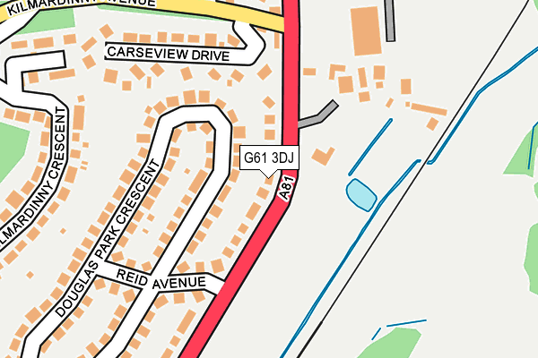 G61 3DJ map - OS OpenMap – Local (Ordnance Survey)