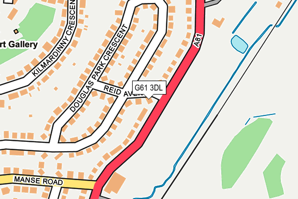 G61 3DL map - OS OpenMap – Local (Ordnance Survey)