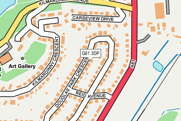 G61 3DP map - OS OpenMap – Local (Ordnance Survey)