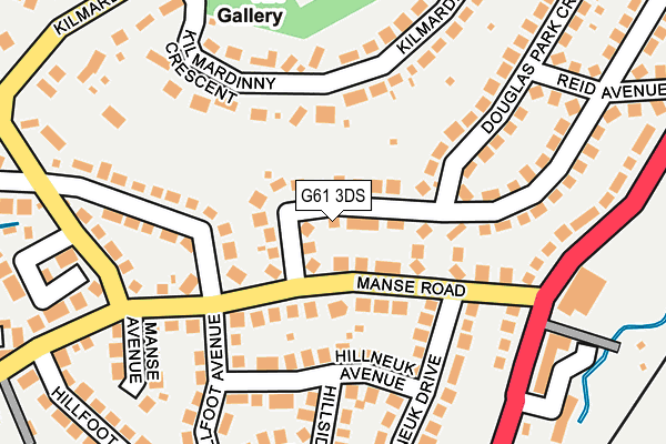 G61 3DS map - OS OpenMap – Local (Ordnance Survey)