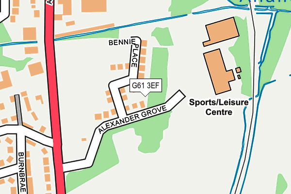 G61 3EF map - OS OpenMap – Local (Ordnance Survey)