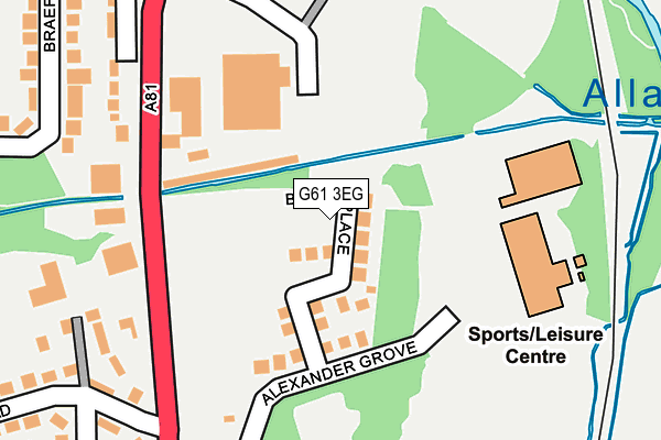 G61 3EG map - OS OpenMap – Local (Ordnance Survey)