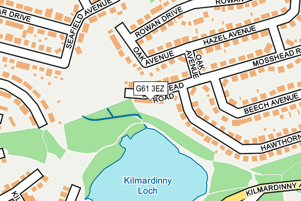 G61 3EZ map - OS OpenMap – Local (Ordnance Survey)