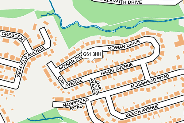 G61 3HH map - OS OpenMap – Local (Ordnance Survey)