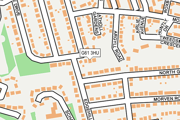 G61 3HU map - OS OpenMap – Local (Ordnance Survey)