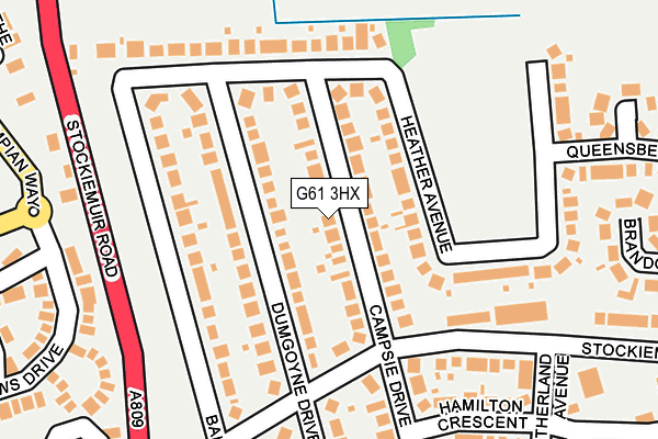 G61 3HX map - OS OpenMap – Local (Ordnance Survey)