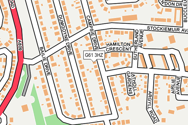 G61 3HZ map - OS OpenMap – Local (Ordnance Survey)