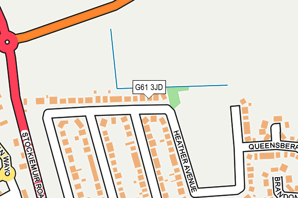 G61 3JD map - OS OpenMap – Local (Ordnance Survey)