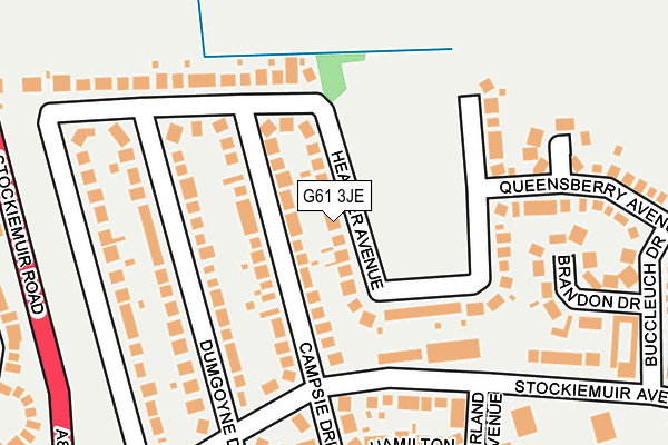 G61 3JE map - OS OpenMap – Local (Ordnance Survey)