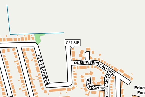 G61 3JF map - OS OpenMap – Local (Ordnance Survey)