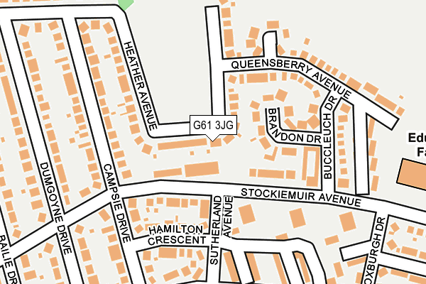 G61 3JG map - OS OpenMap – Local (Ordnance Survey)