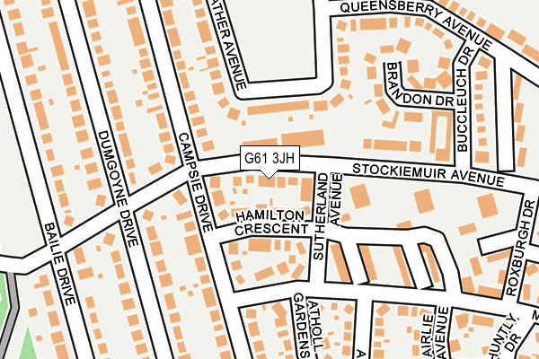 G61 3JH map - OS OpenMap – Local (Ordnance Survey)