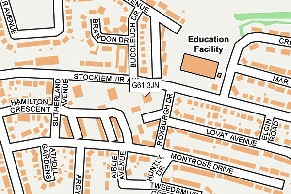 G61 3JN map - OS OpenMap – Local (Ordnance Survey)