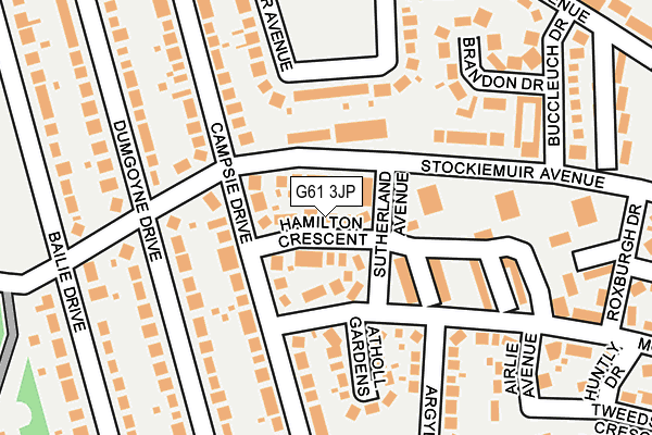 G61 3JP map - OS OpenMap – Local (Ordnance Survey)