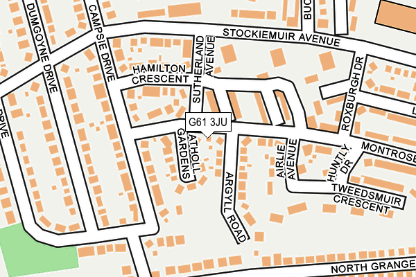 G61 3JU map - OS OpenMap – Local (Ordnance Survey)