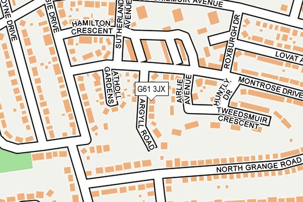G61 3JX map - OS OpenMap – Local (Ordnance Survey)