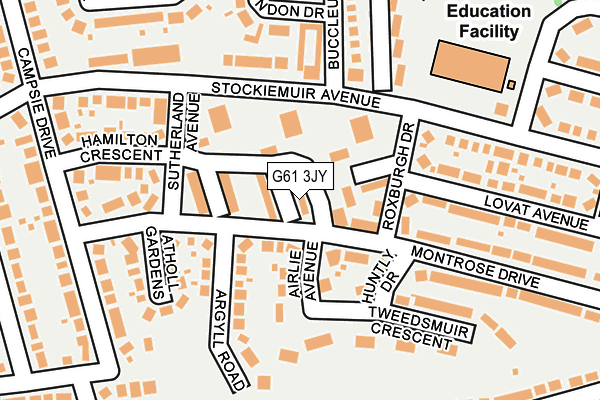 G61 3JY map - OS OpenMap – Local (Ordnance Survey)