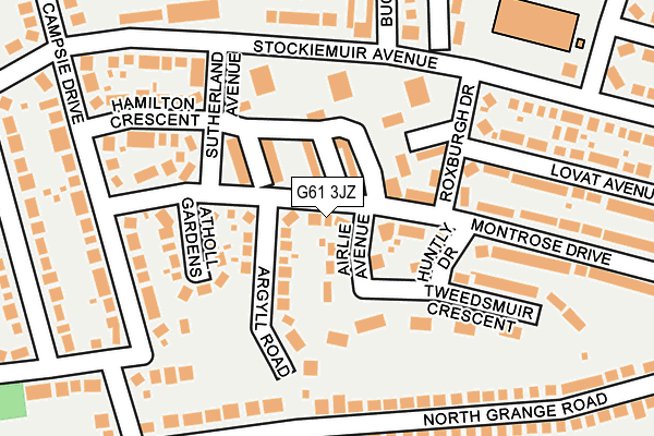 G61 3JZ map - OS OpenMap – Local (Ordnance Survey)