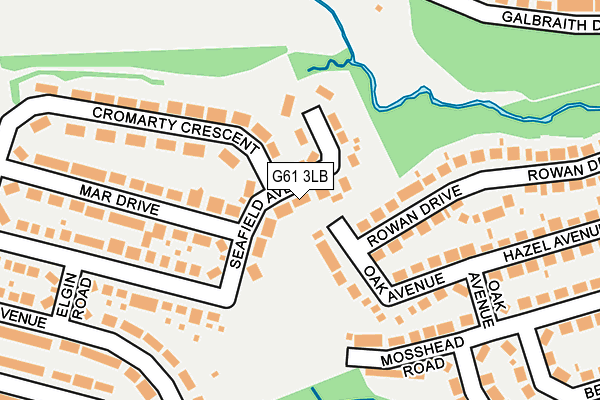 G61 3LB map - OS OpenMap – Local (Ordnance Survey)