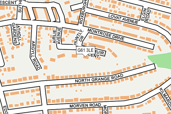 G61 3LE map - OS OpenMap – Local (Ordnance Survey)