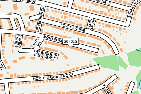 G61 3LG map - OS OpenMap – Local (Ordnance Survey)