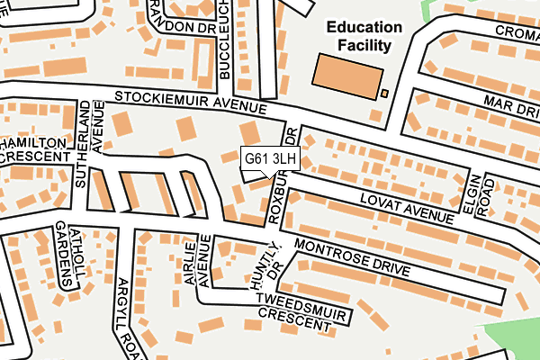 G61 3LH map - OS OpenMap – Local (Ordnance Survey)