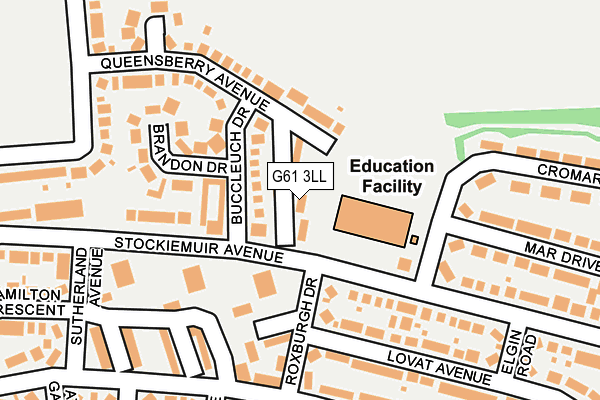 G61 3LL map - OS OpenMap – Local (Ordnance Survey)