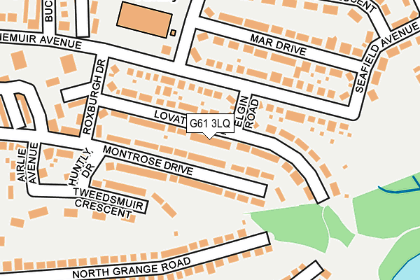 G61 3LQ map - OS OpenMap – Local (Ordnance Survey)