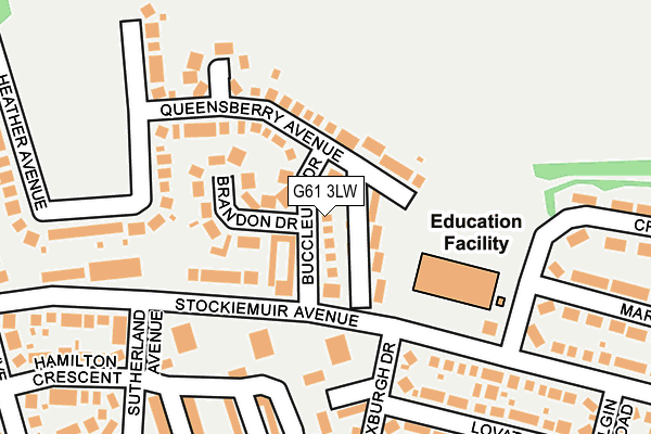 G61 3LW map - OS OpenMap – Local (Ordnance Survey)