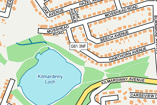 G61 3NF map - OS OpenMap – Local (Ordnance Survey)