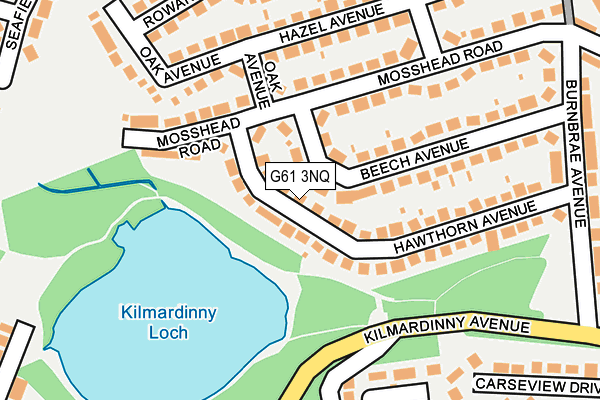 G61 3NQ map - OS OpenMap – Local (Ordnance Survey)